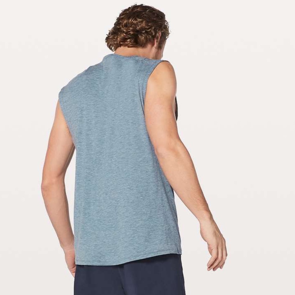 Lululemon Somatic Aero Sleeveless Sz L In Heathered Poseidon View 2